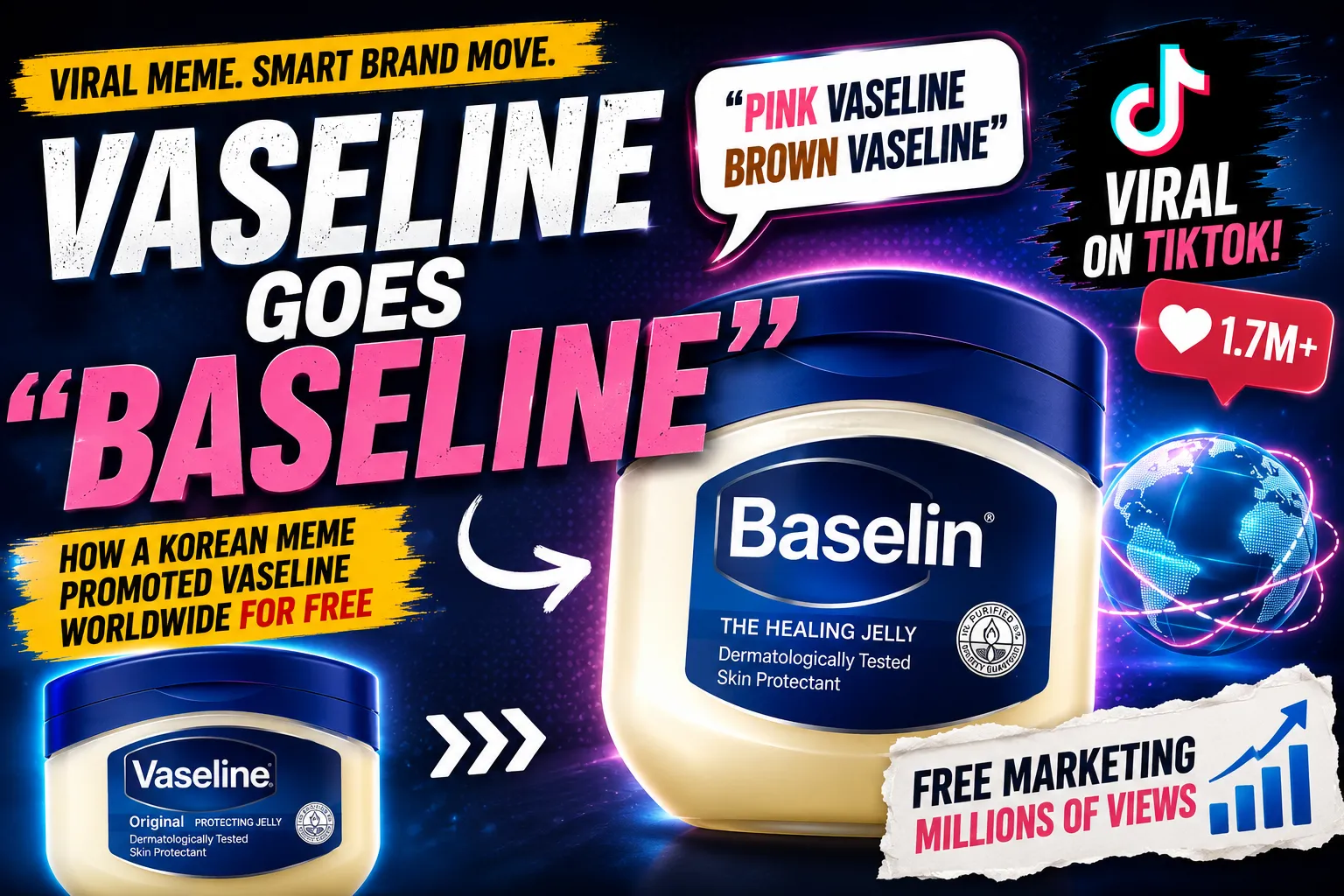 Vaseline Goes Baseline Viral Meme Rebrand